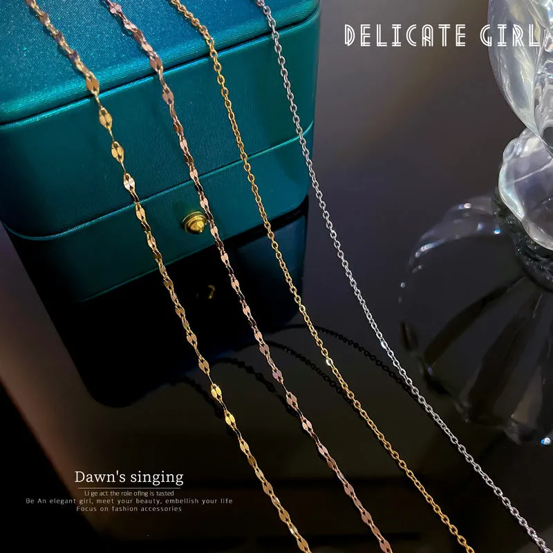 Natural Geometric Stainless Steel Necklaces