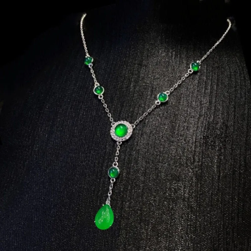 Natural Hetian Chalcedony Necklace