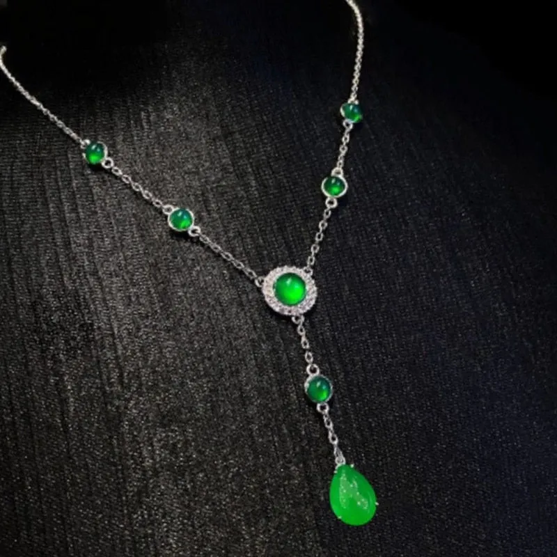 Natural Hetian Chalcedony Necklace
