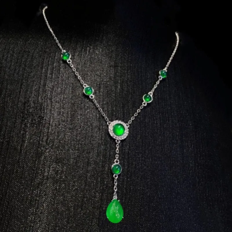 Natural Hetian Chalcedony Necklace