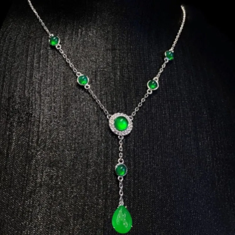 Natural Hetian Chalcedony Necklace