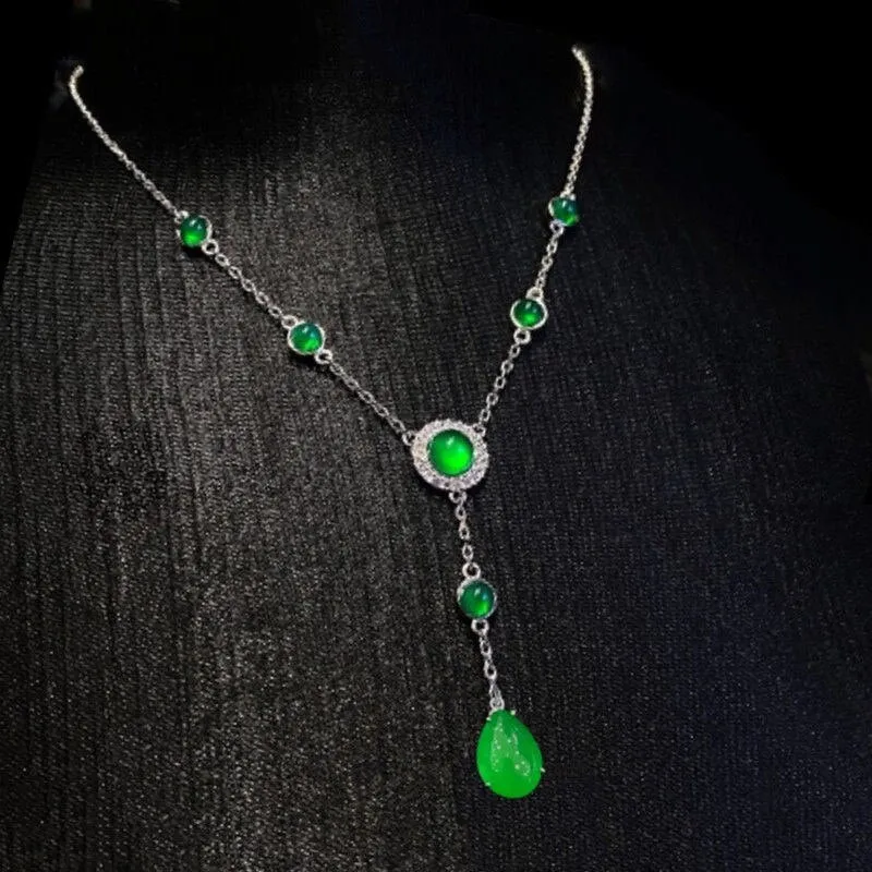 Natural Hetian Chalcedony Necklace