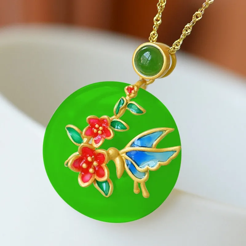 Natural Hotan Jade Round Necklace