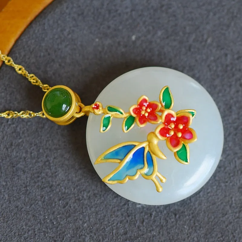 Natural Hotan Jade Round Necklace