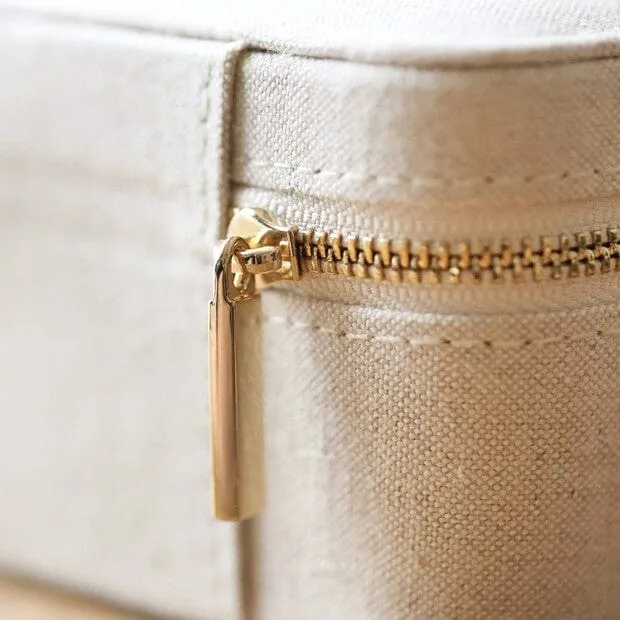 Natural Linen Jewelry Case