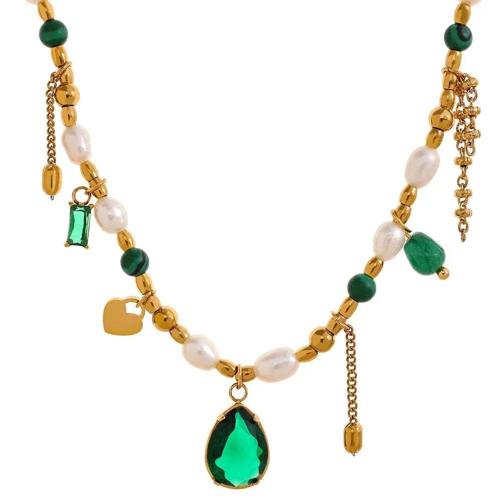 Natural Pearl Pendant Necklace