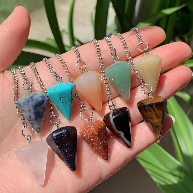 Natural Stone  Crystal  Pendants
