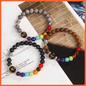 Natural Stone Seven Chakra Bracelet | Bracelet For Mindfulness And Control