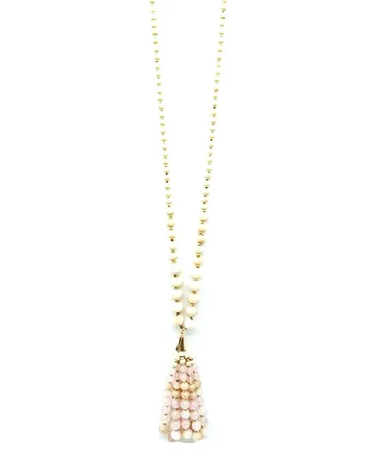 Natural Stone Tassel Necklace