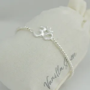 Om Symbol Mini Bead Bracelet