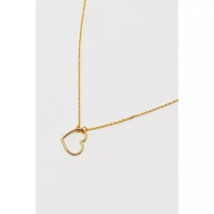 Open Heart Necklace Gold Plated