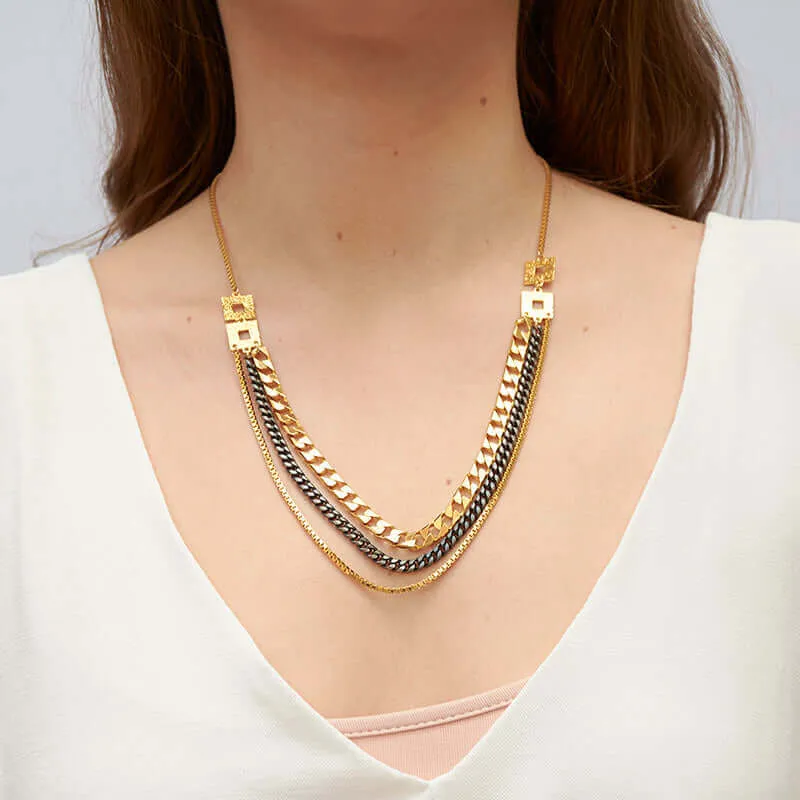 ORIA MULTI-CHAIN NECKLACE