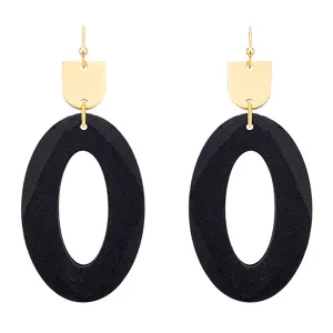 Oval Wood Earrings - 5 Colors