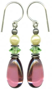 Owen Glass Earrings, Raindrops #12