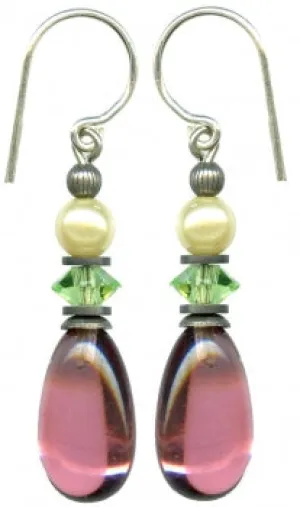 Owen Glass Earrings, Raindrops #12