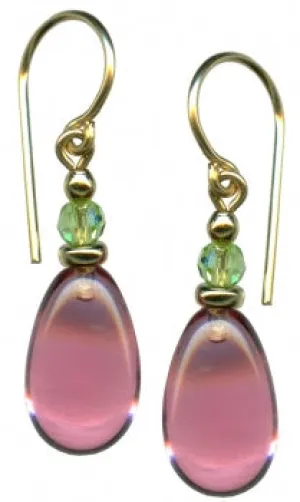Owen Glass Earrings, Raindrops #132