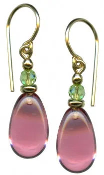 Owen Glass Earrings, Raindrops #132