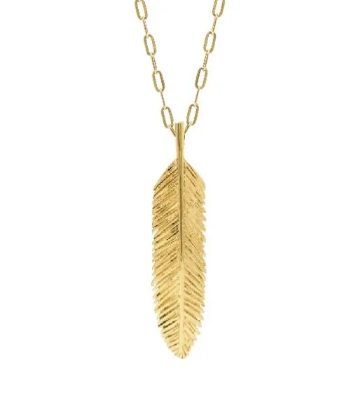 PALM LEAF SILVER PENDANT