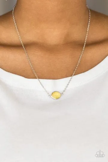 Paparazzi Fashionably Fantabulous Yellow Short Necklace - P2DA-YWXX-054XX