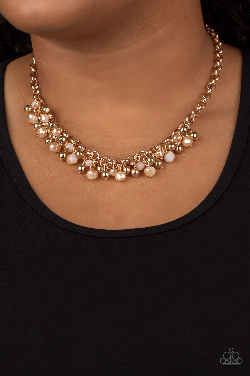 Paparazzi Trust Fund Baby Gold Short Necklace