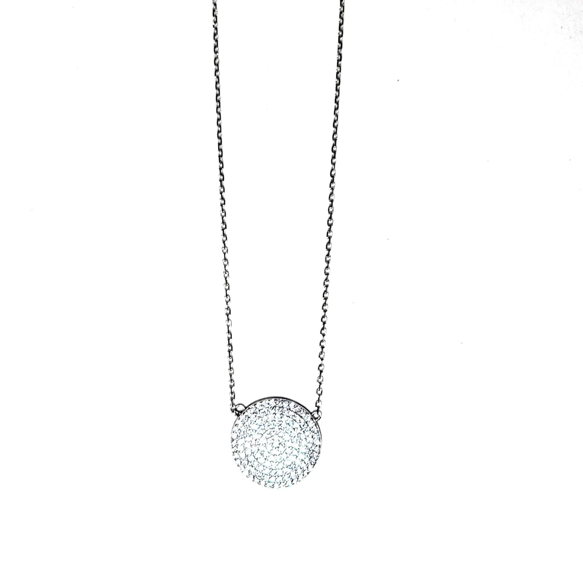 Pav Disc Necklace