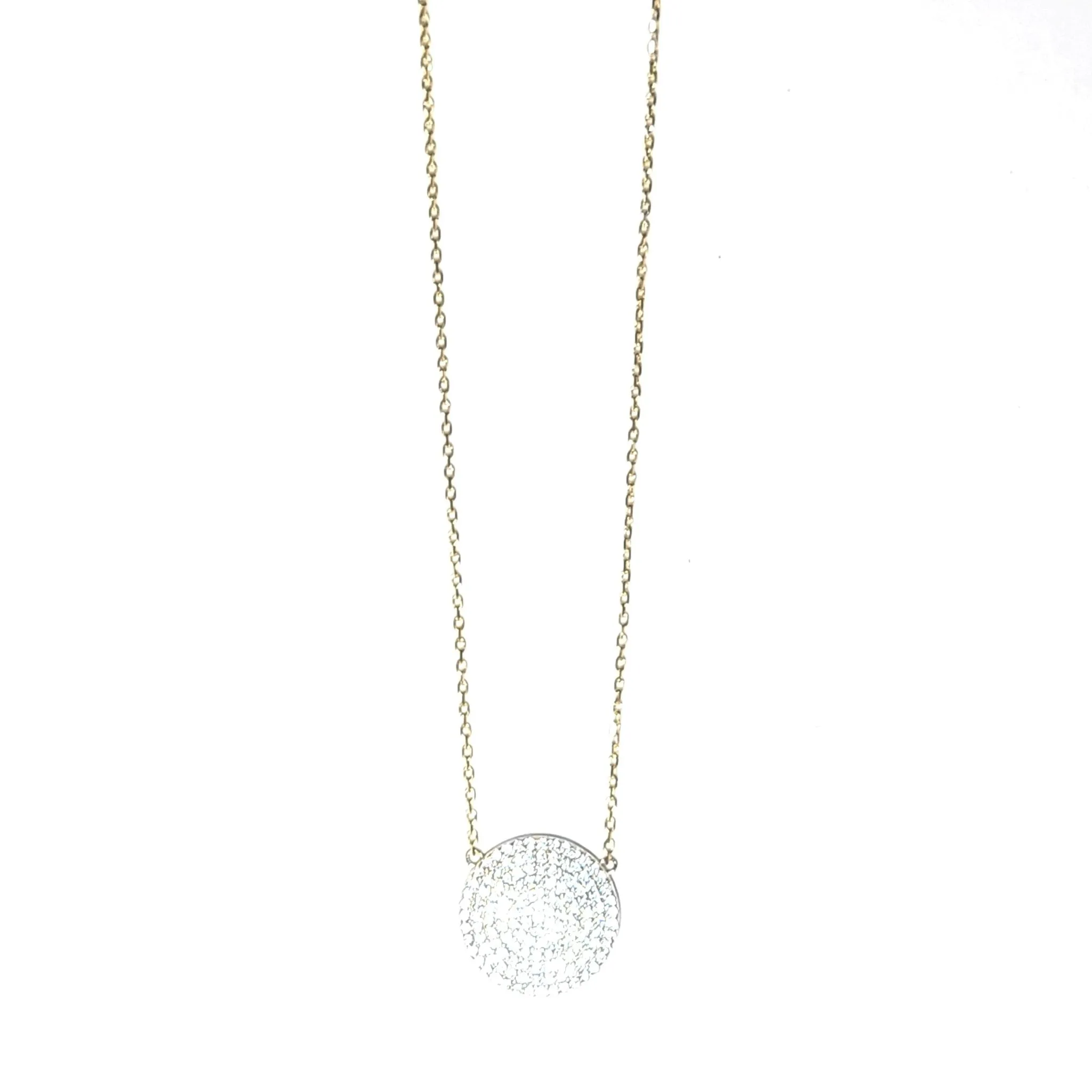 Pav Disc Necklace
