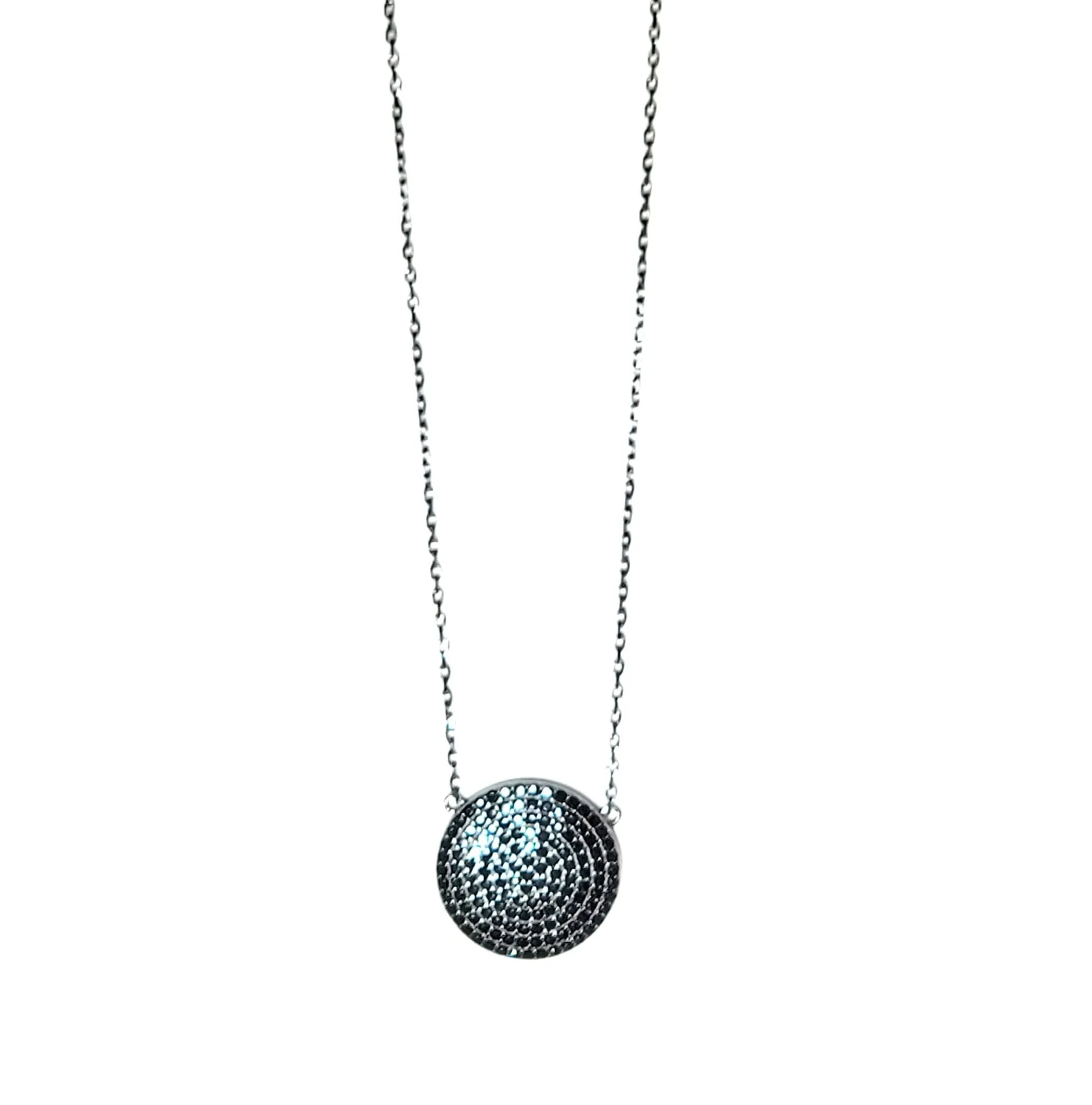 Pav Disc Necklace