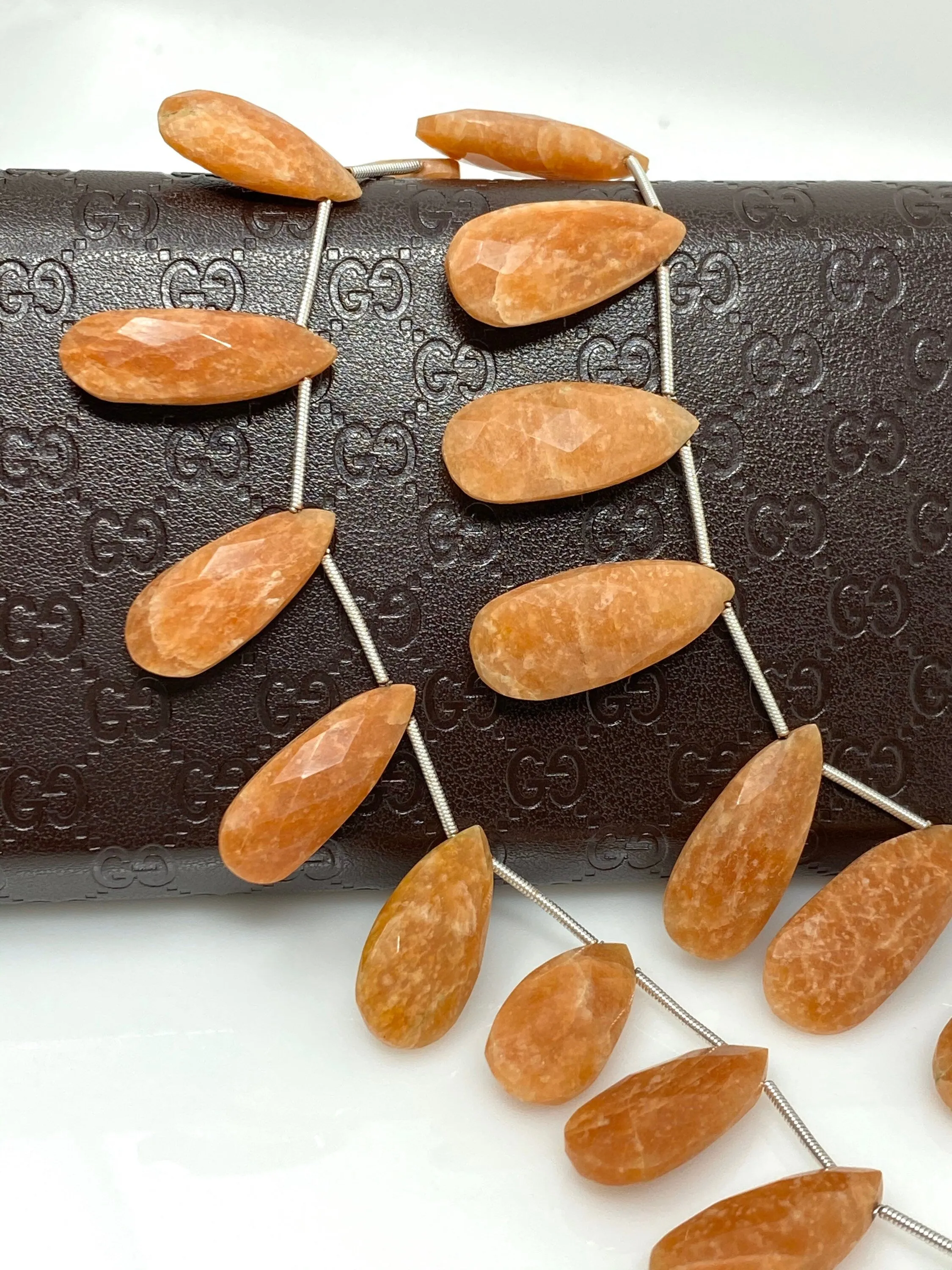 Peach Amazonite Gemstone Beads, Jewelry Supplies forJewelry Making, Wholesale Beads, Bulk Beads, 8.5” Strand/ 13 Pcs
