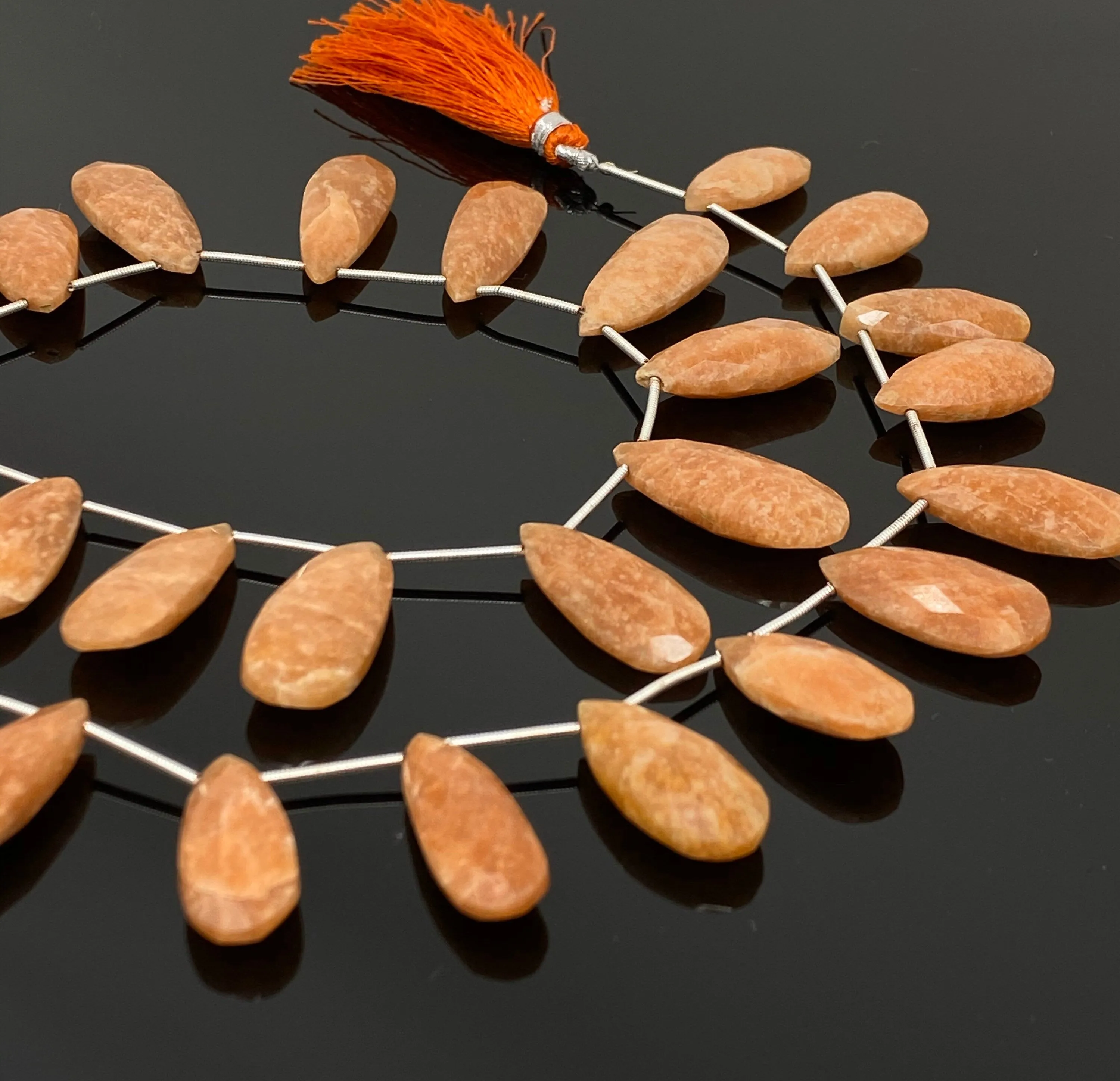 Peach Amazonite Gemstone Beads, Jewelry Supplies forJewelry Making, Wholesale Beads, Bulk Beads, 8.5” Strand/ 13 Pcs