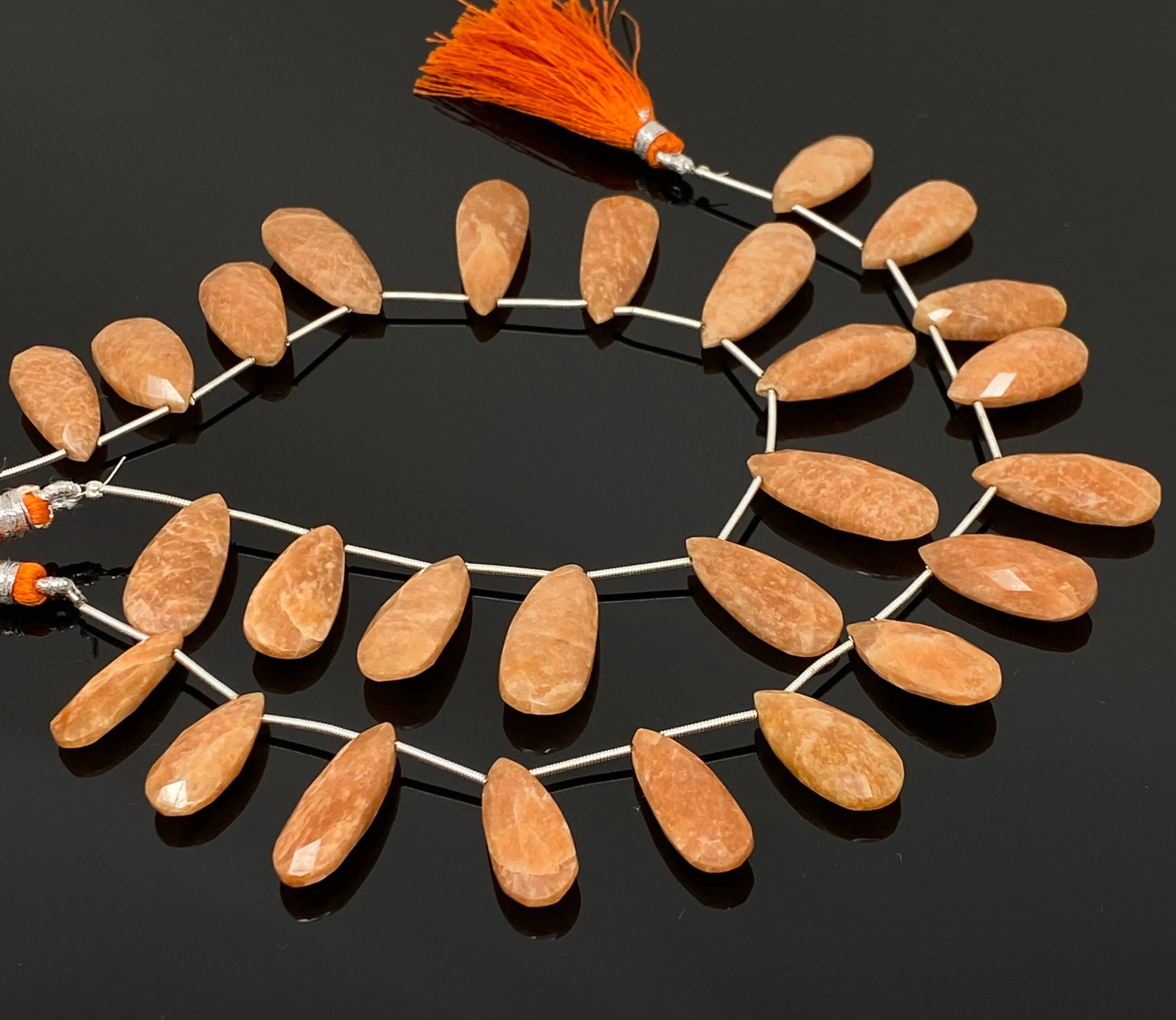 Peach Amazonite Gemstone Beads, Jewelry Supplies forJewelry Making, Wholesale Beads, Bulk Beads, 8.5” Strand/ 13 Pcs