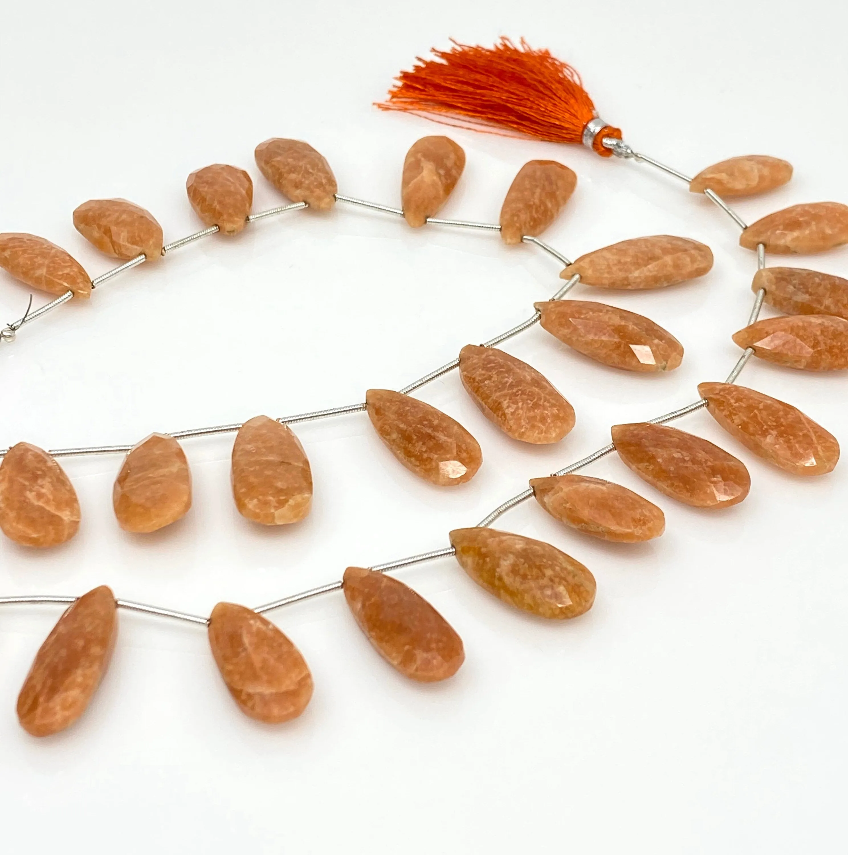 Peach Amazonite Gemstone Beads, Jewelry Supplies forJewelry Making, Wholesale Beads, Bulk Beads, 8.5” Strand/ 13 Pcs