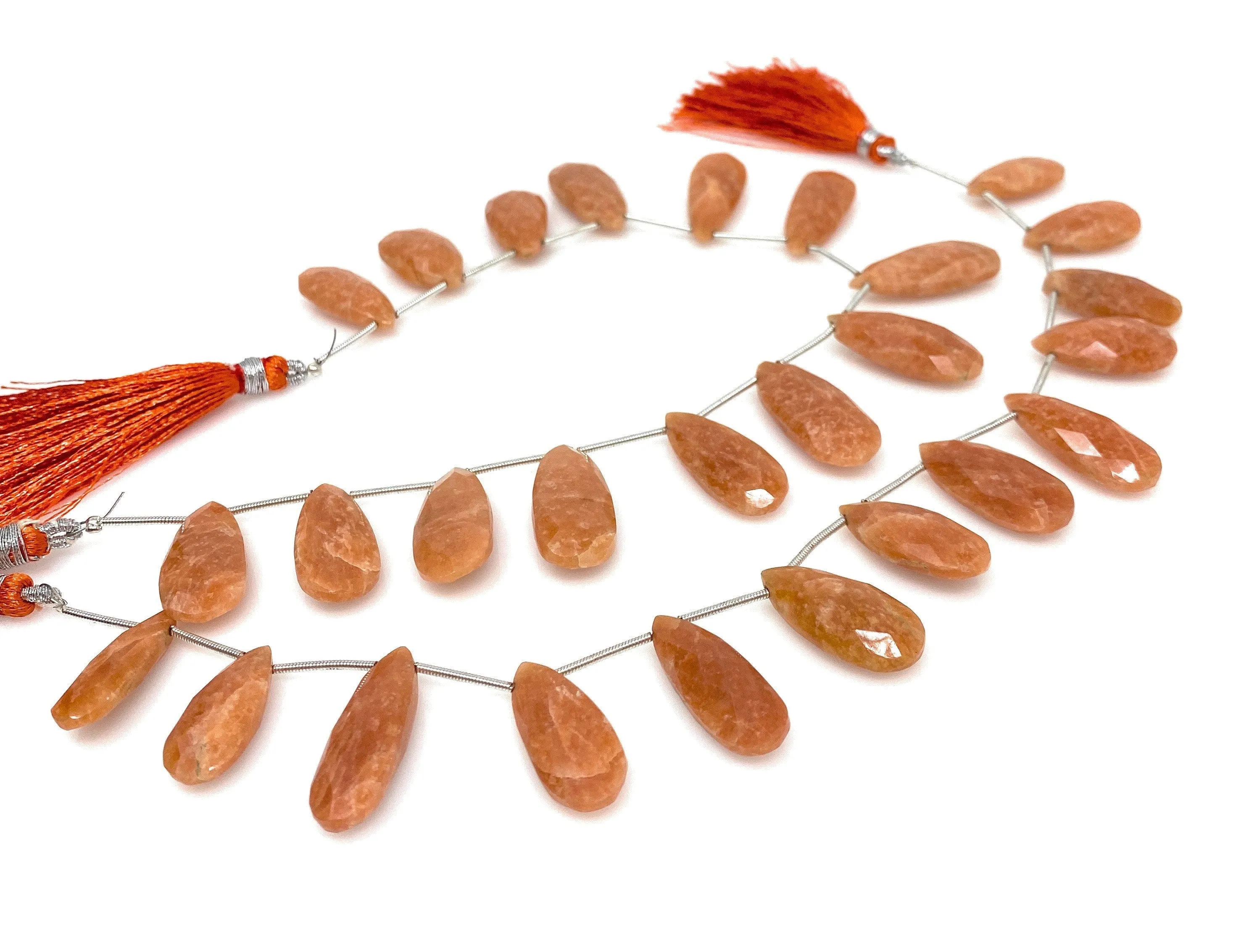 Peach Amazonite Gemstone Beads, Jewelry Supplies forJewelry Making, Wholesale Beads, Bulk Beads, 8.5” Strand/ 13 Pcs