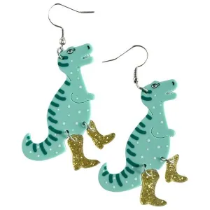 Pop Cowgirl Dino Mint Earrings