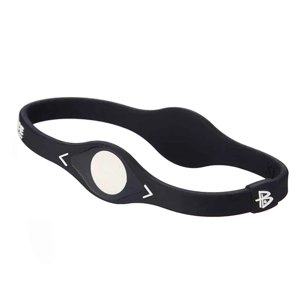 Power Balance bracelet for athletic performance & stability - Black (S)