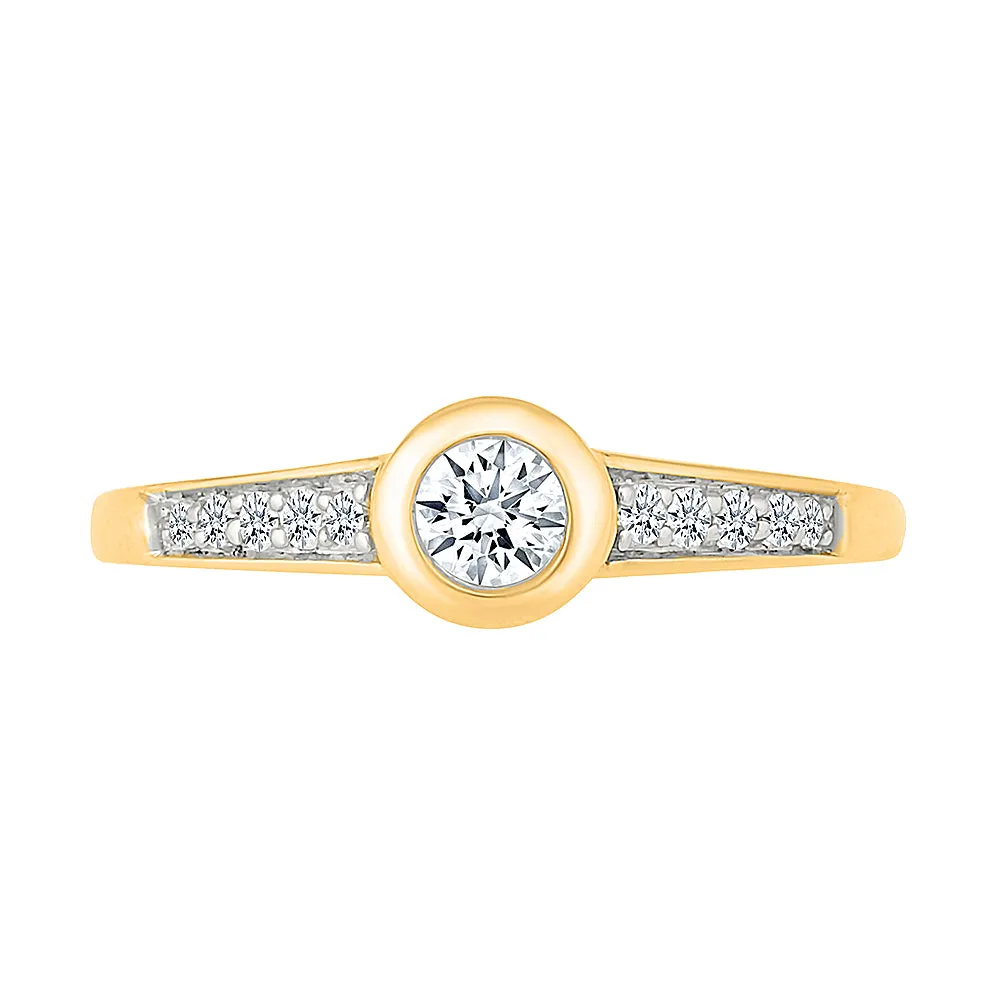 Princess Modern Gold & Diamond Ring