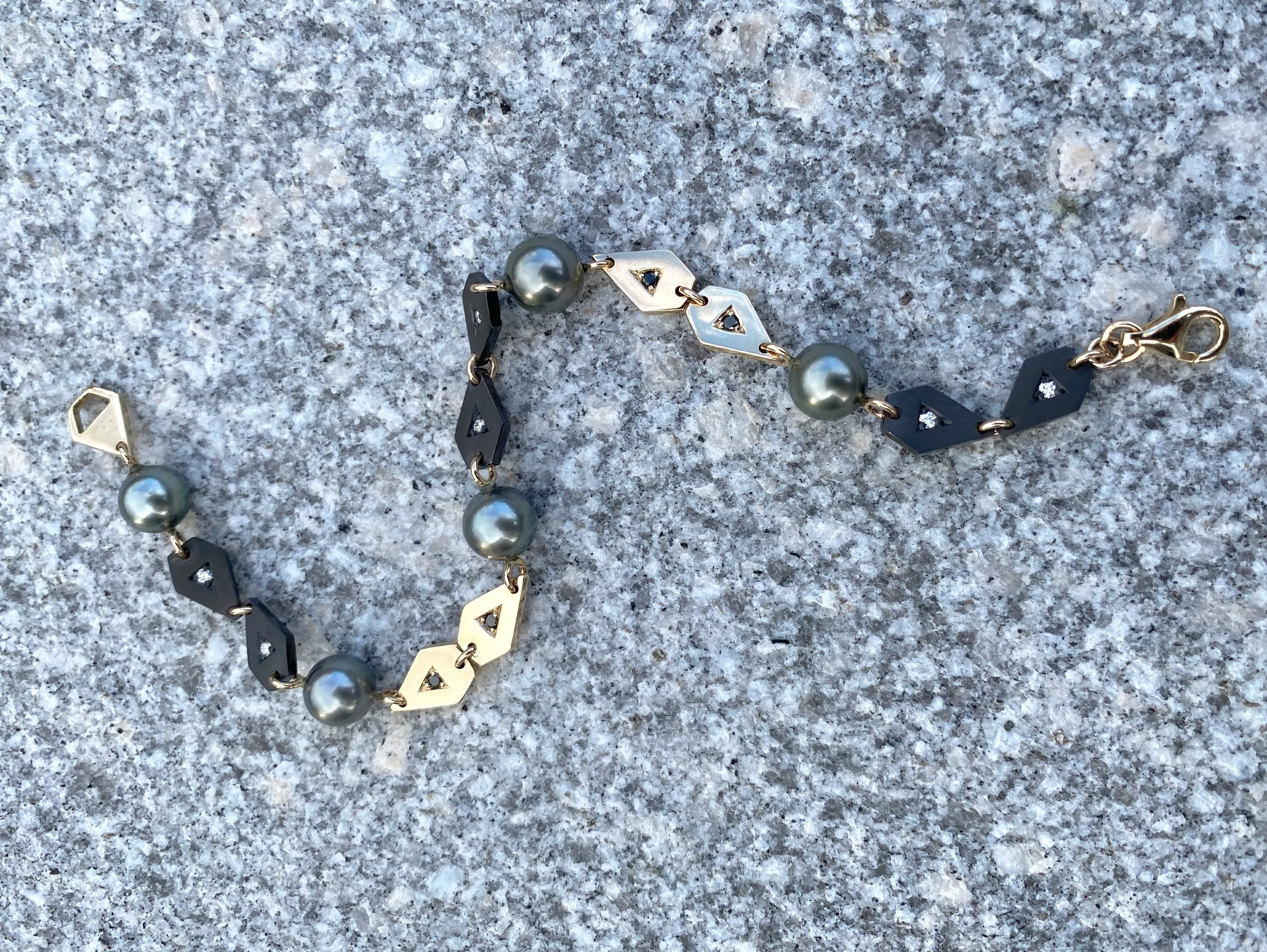 Prisma- Tahitian, Pearl and Diamond Bracelet