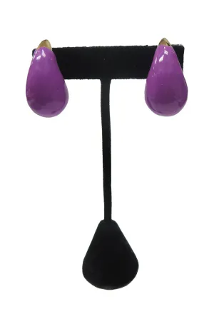Puffy Teardrop Enamel Earring