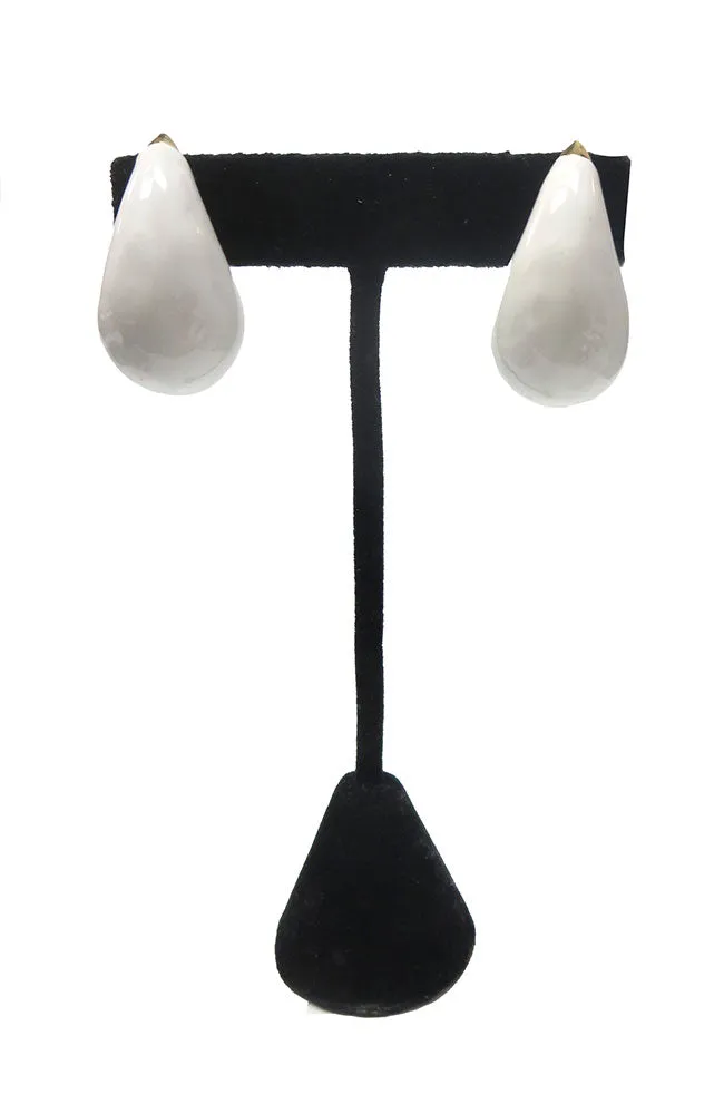 Puffy Teardrop Enamel Earring