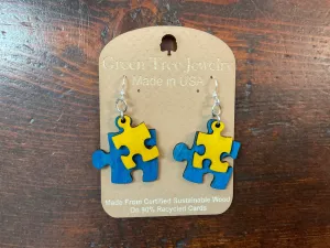 Puzzle Piece Earrings