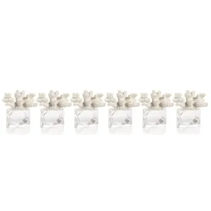 "Minka" Coral Napkin Ring Holder (Set of 6)