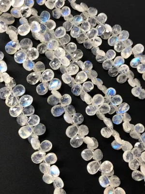 Rainbow Moonstone Beads, Moonstone Beads, Gemstone Beads, Jewelry Supplies, Wholesale Beads, AAA  Quality, 7x6mm -10x7mm, 9.75" Strand