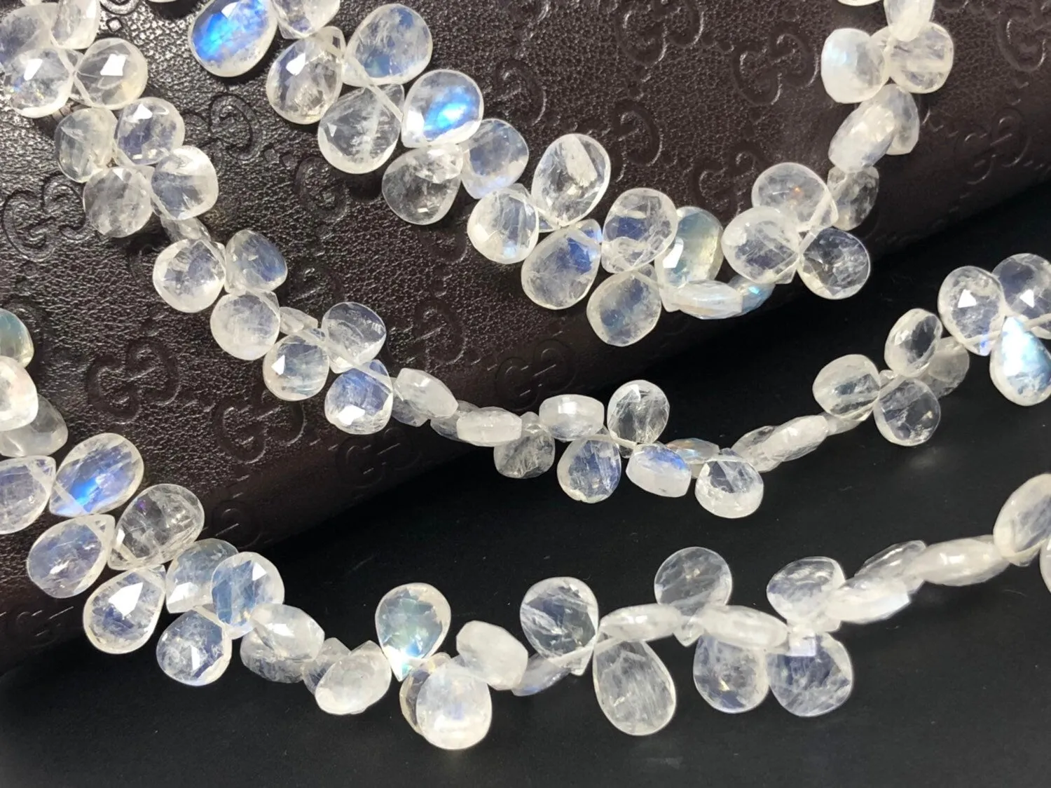 Rainbow Moonstone Beads, Moonstone Beads, Gemstone Beads, Jewelry Supplies, Wholesale Beads, AAA  Quality, 7x6mm -10x7mm, 9.75" Strand