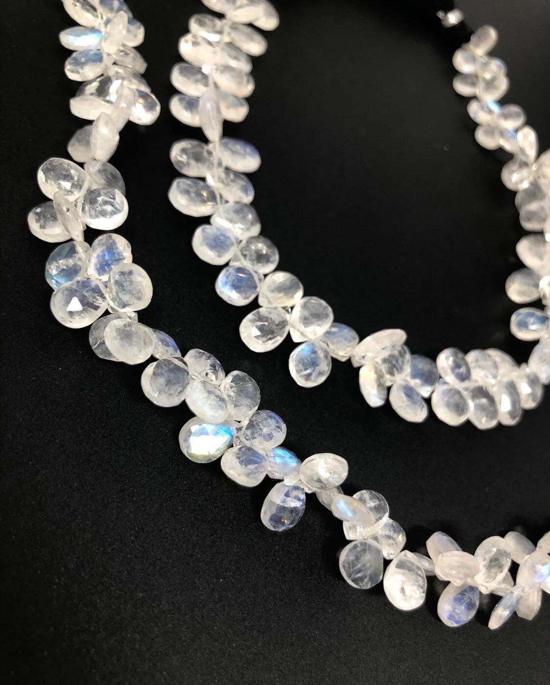 Rainbow Moonstone Beads, Moonstone Beads, Gemstone Beads, Jewelry Supplies, Wholesale Beads, AAA  Quality, 7x6mm -10x7mm, 9.75" Strand