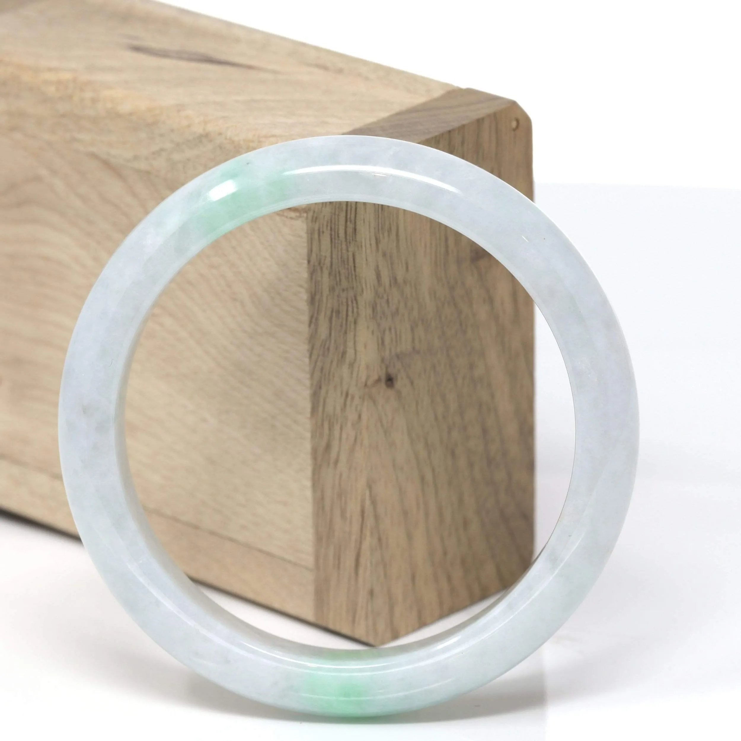 RealJade® "Classic Bangle" Genuine Burmese High Quality Jadeite Jade Bangle Bracelet (57.6mm)#144