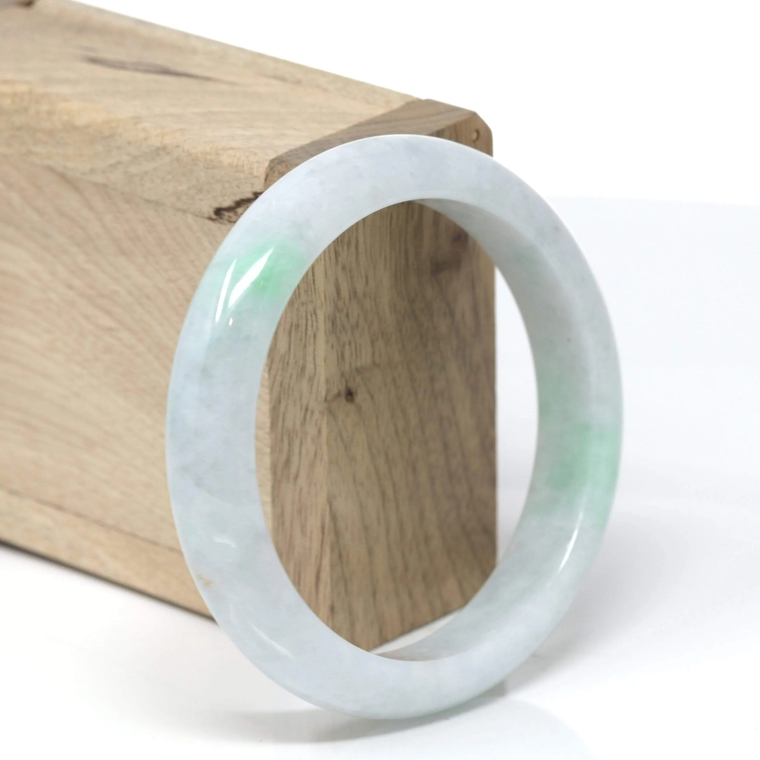 RealJade® "Classic Bangle" Genuine Burmese High Quality Jadeite Jade Bangle Bracelet (57.6mm)#144