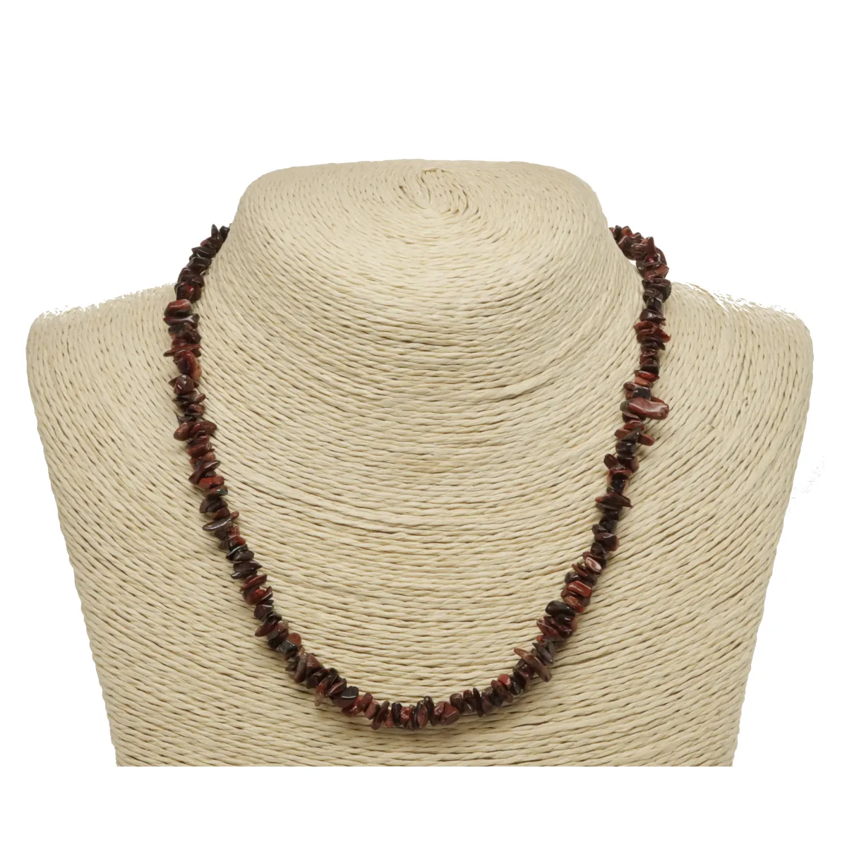 Red Tiger Natural Beaded Chip Necklace