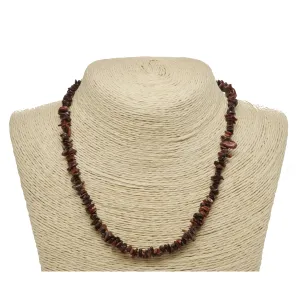 Red Tiger Natural Beaded Chip Necklace