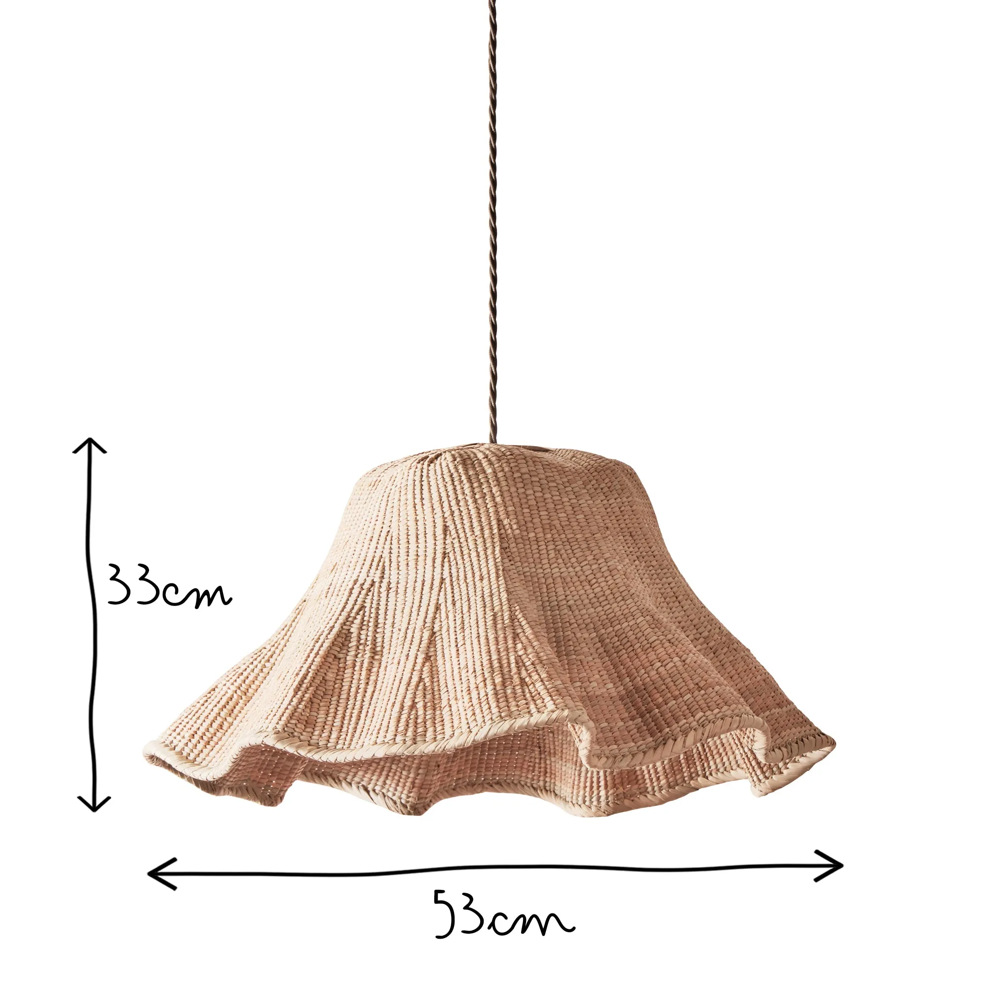 Regular Wonky Wave natural woven palm basket