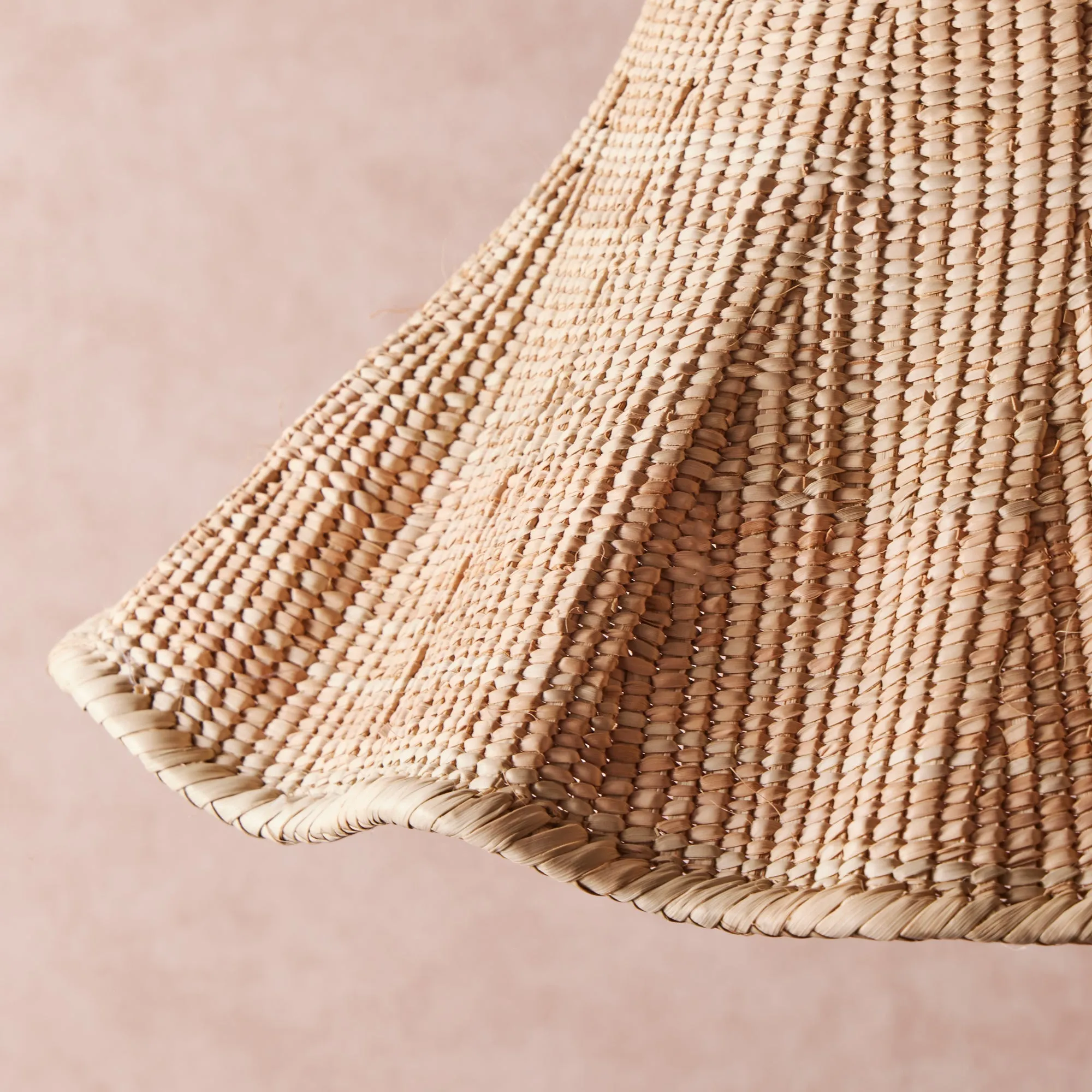 Regular Wonky Wave natural woven palm basket
