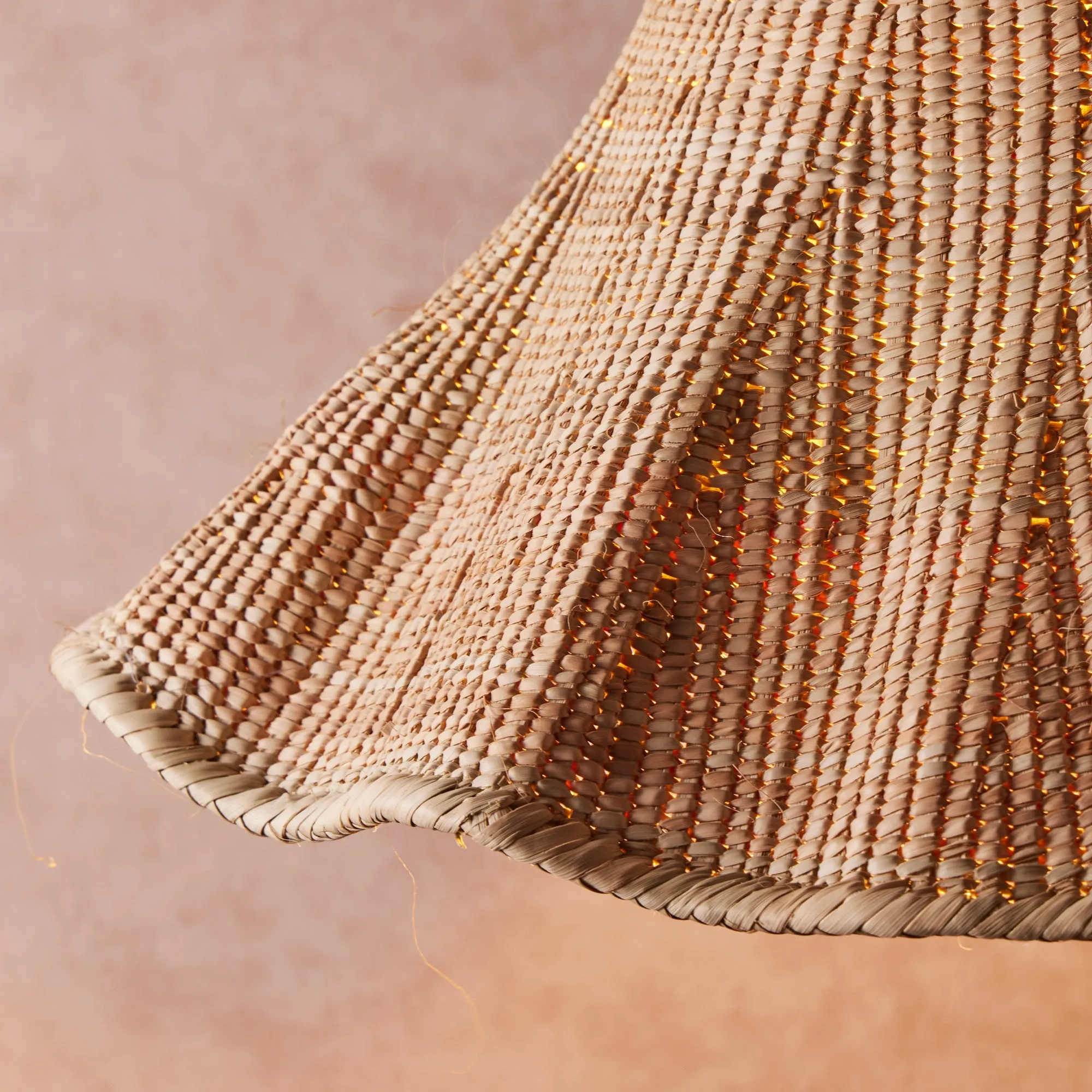 Regular Wonky Wave natural woven palm basket